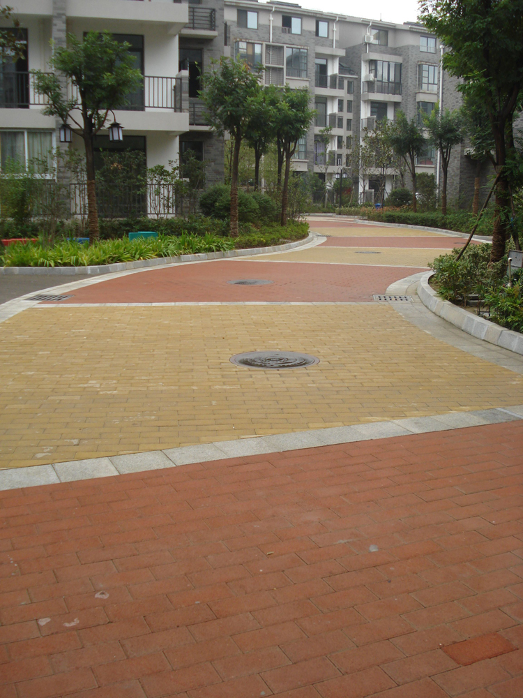 陶土砖铺装|西安泉景园艺景观绿化